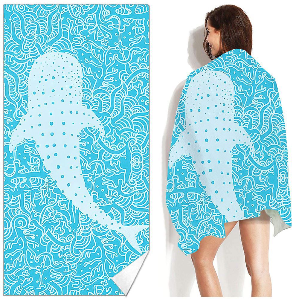 Serviette de plage Bohemian imprimée pour la natation
