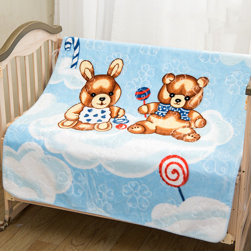 Double face Impression Nuage Blanket Cartoon Super Soft et confortable