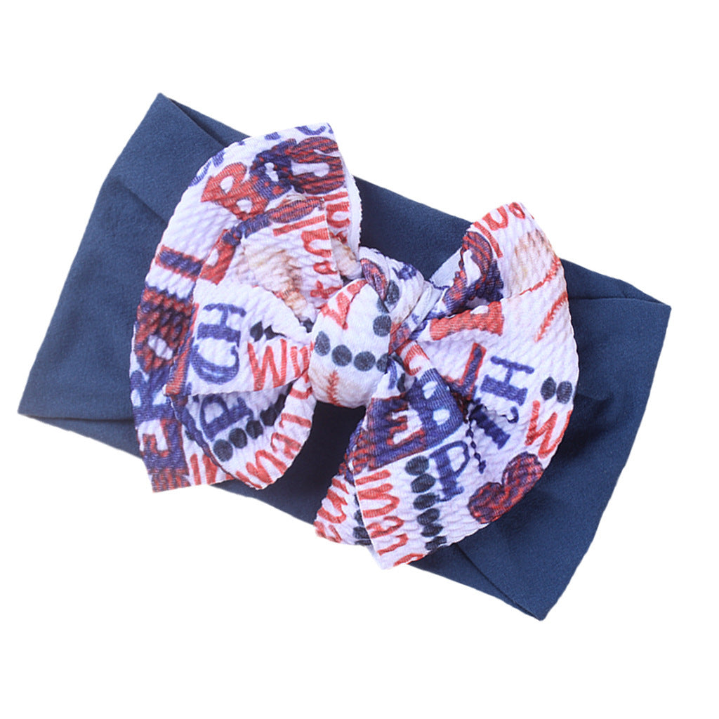 Mode Enfants Double couche imprimé Bow Bandana