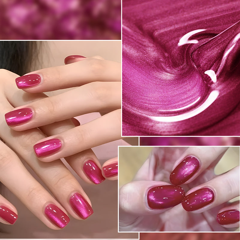 Ms Rainbow Starry Series 05 Cerise Rouge Chat Eye Gel Polonais