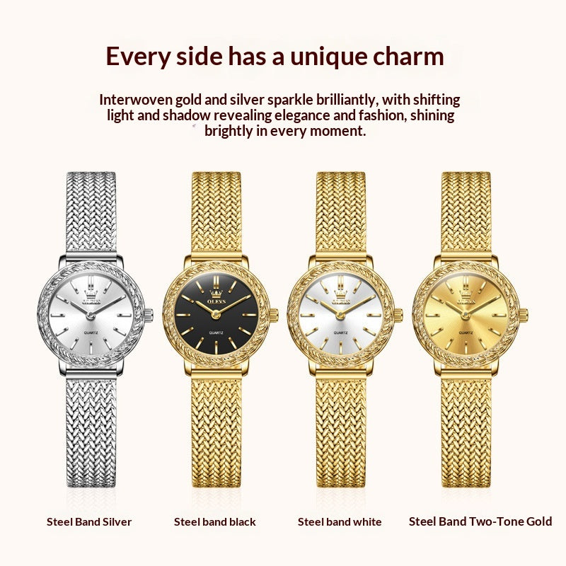 Vintage Fashion Square Quartz Montre avec Strass