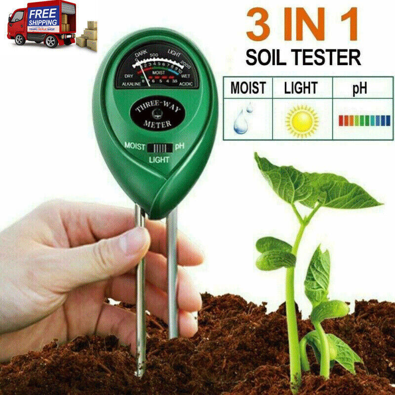 3 Dans 1 testeur PH compteur d'eau du sol compteur d'essai de lumière pour la plantation de plantes de jardin