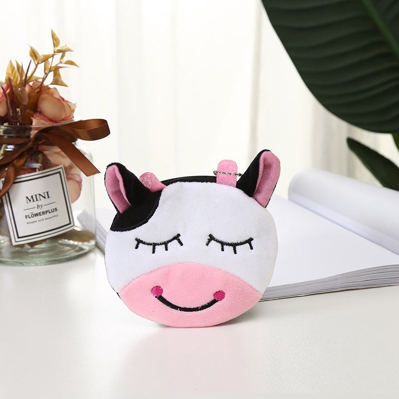 En peluche Mignon Coin Purse Cartoon Cloth cas clé pour femmes