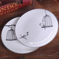 Bone China Dish Deep Plate Shallow Creative European Style