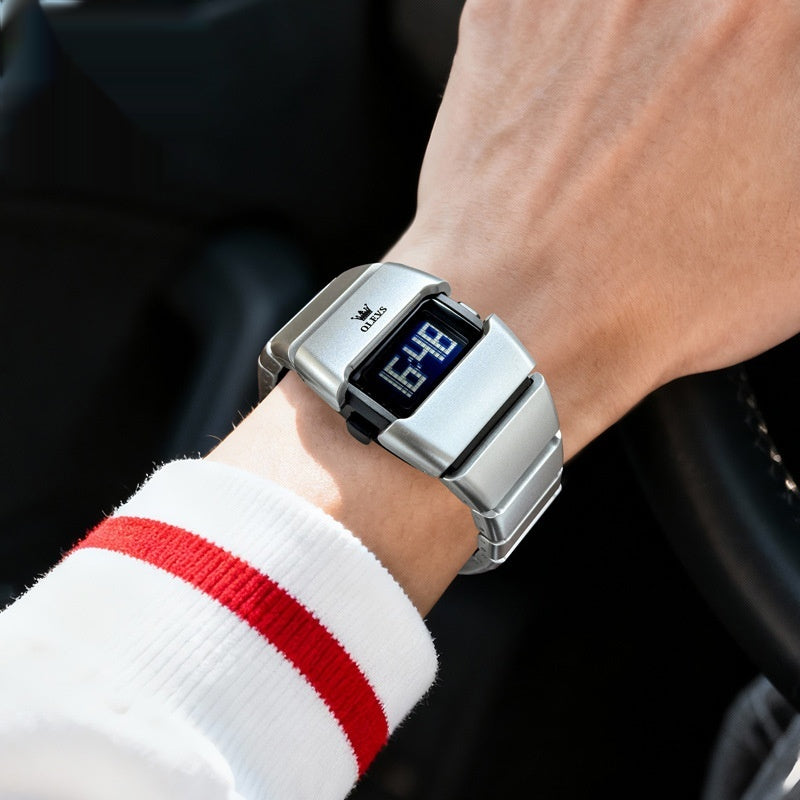 Affichage numérique mode Montre électronique étudiante de forme carrée haut de gamme