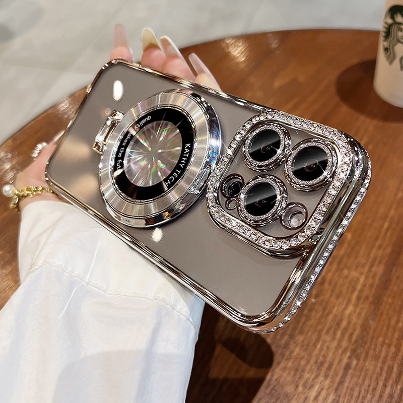 Boîtier de téléphone à cadre de Strass en Strass magnétique