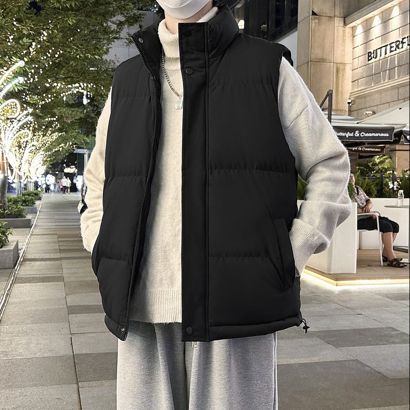 Stand Collar Vest Winter Loose Plus Taille Veste rembourrée Coton Coat rembourré