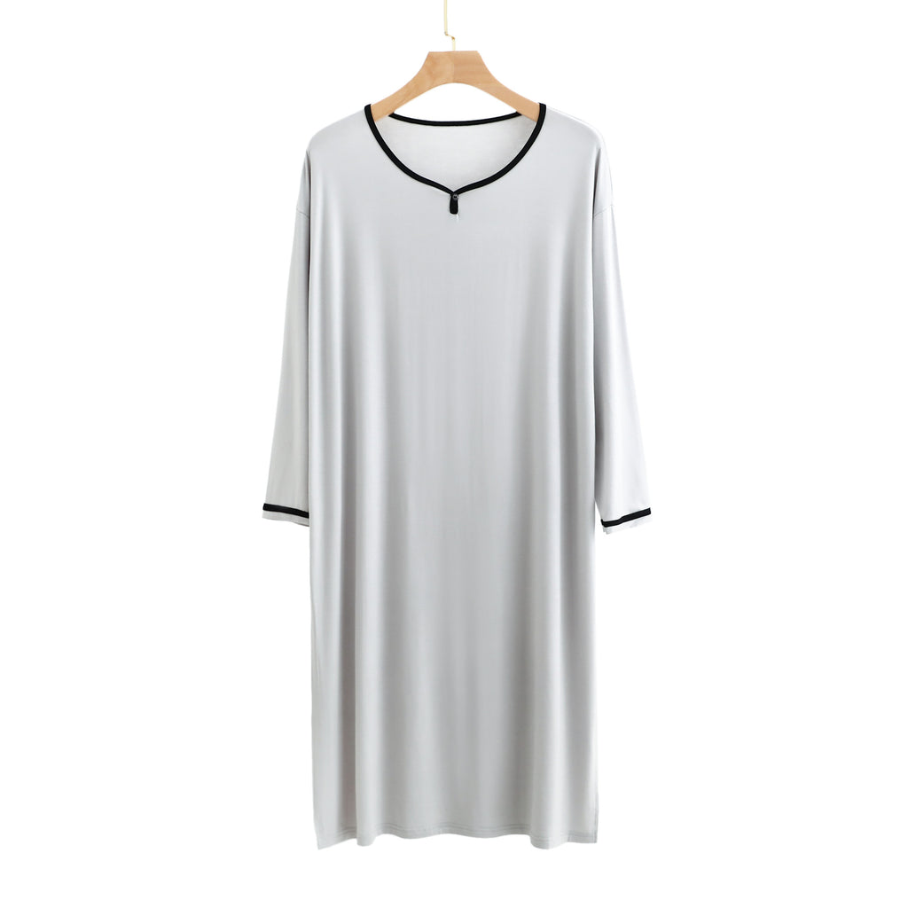 Long En-dessous du genou doux drapage peignoir pour hommes pajamas