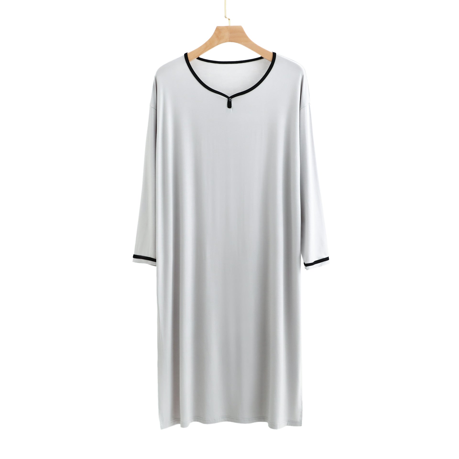 Long En-dessous du genou doux drapage peignoir pour hommes pajamas
