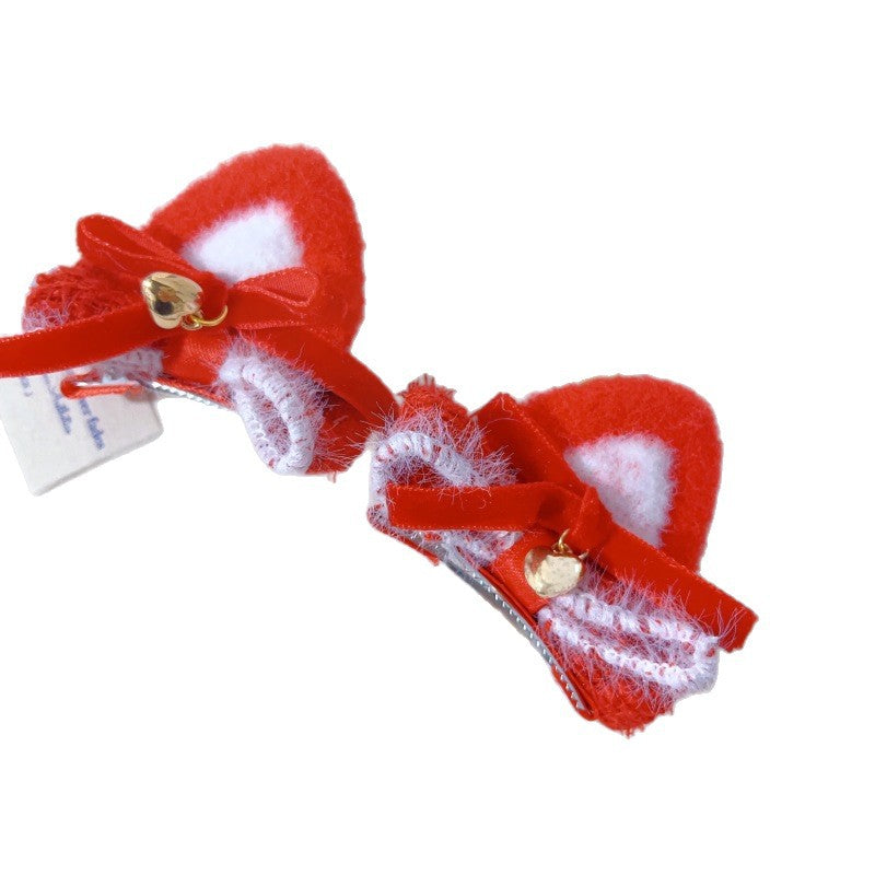 Clip mignon pour les cheveux de l'arc de chat