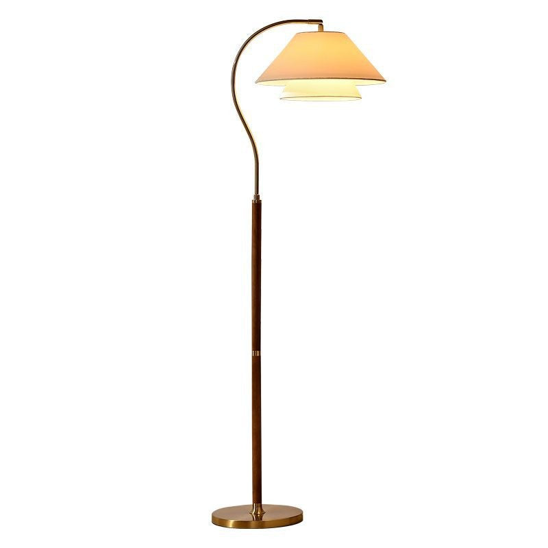 Salon et chambre au sol lampe plissée lumière ambiante