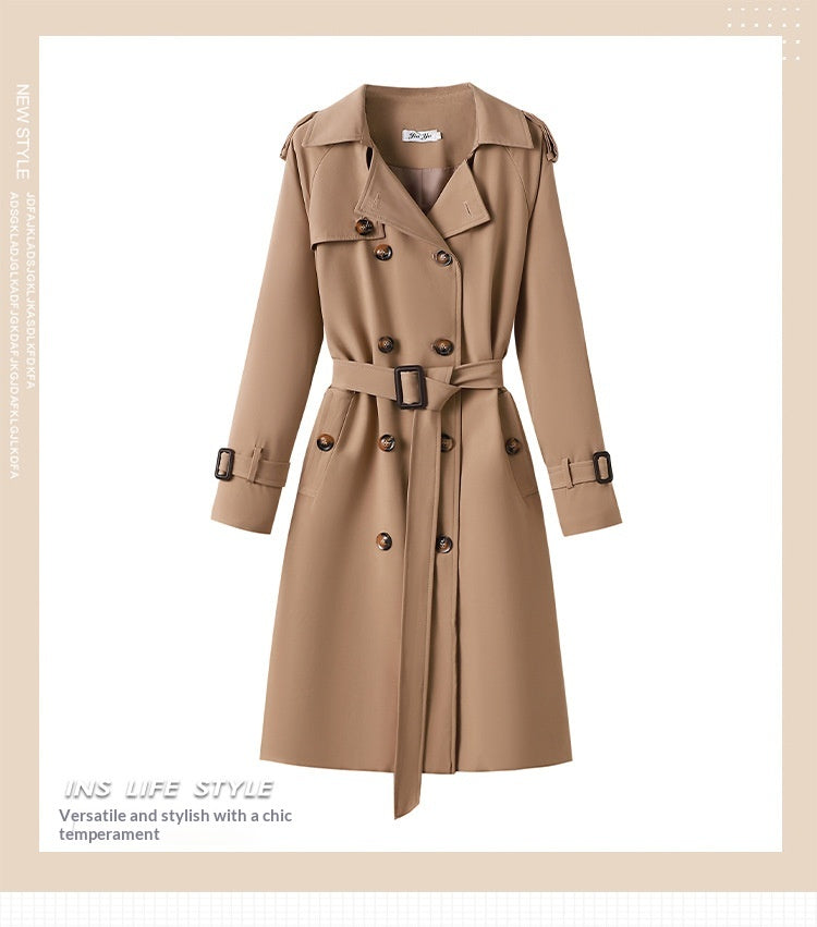 Manteau de taille moyenne sophistiqué pour femmes