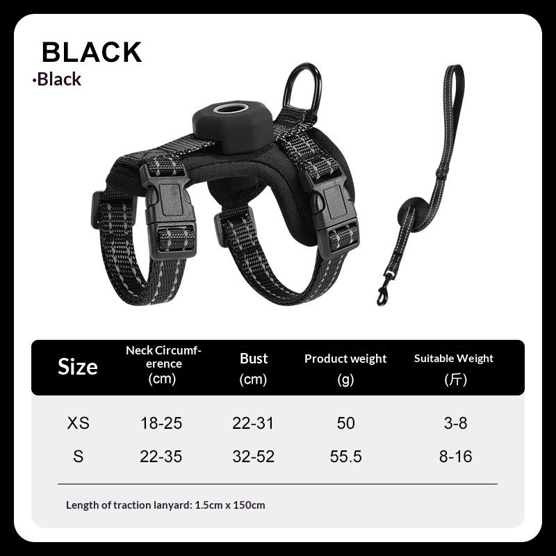 Cat Escape-Proof Leash Pet Walking Leash avec boîtier de protection en silicone réfléchissant