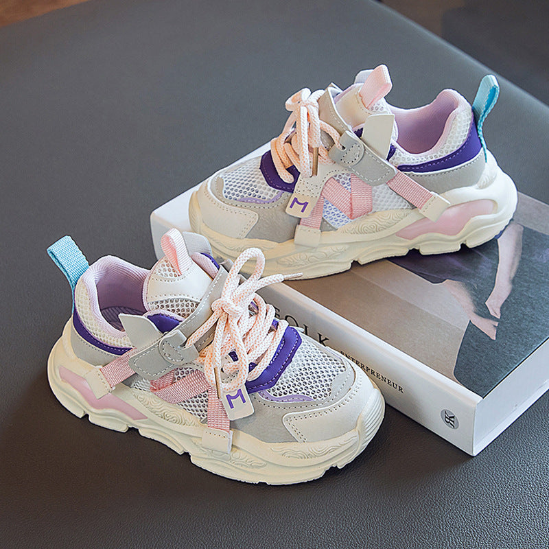 Sneakers à mailles creuses simples de mode pour garçons