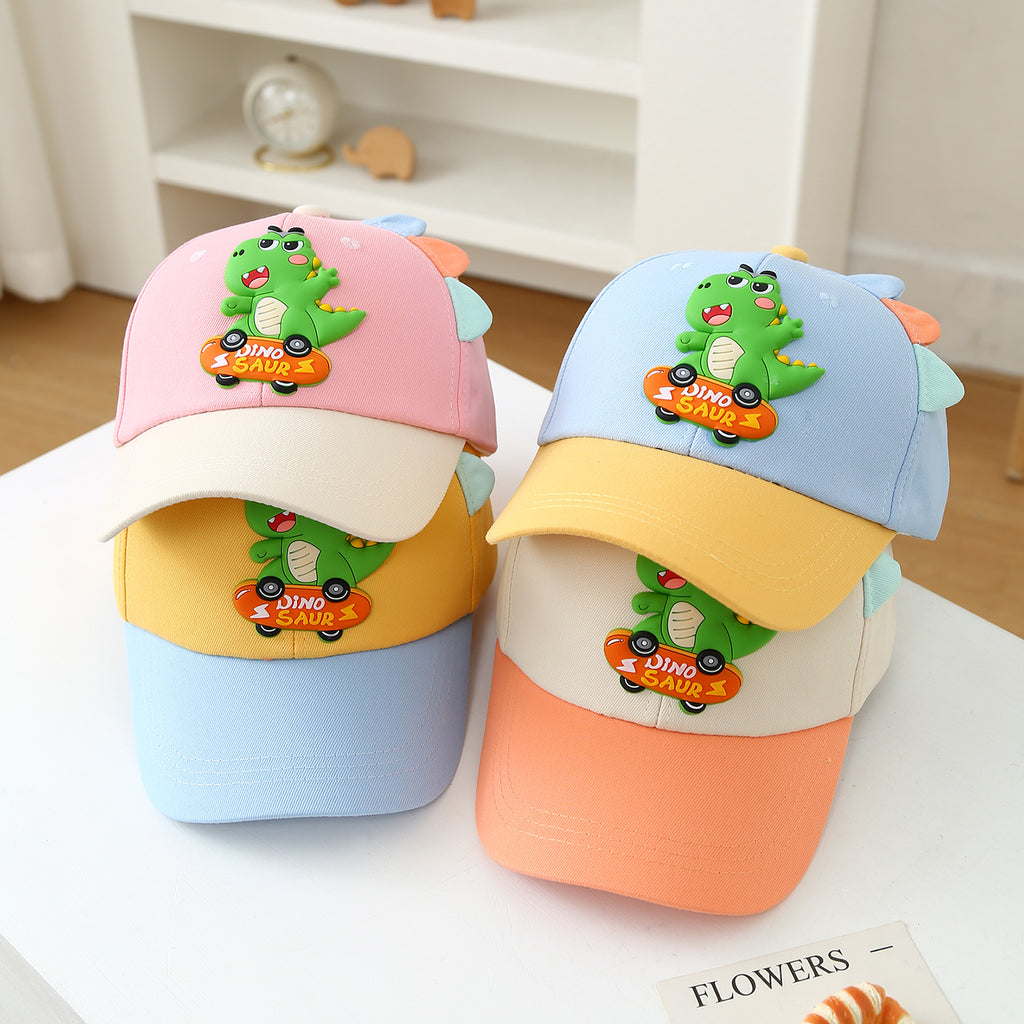 Patinoire d'été pour enfants Vert Dinosaur Cardigan Chapeau de Bonnet Ventilé Pour Bébés Outd