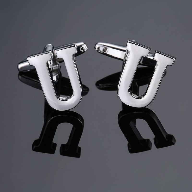 Men's French Anglais Letter Cufflinks