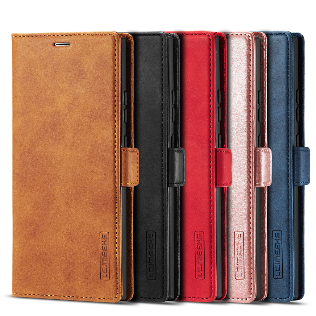 Casual simple en cuir Flip Phone protection Case