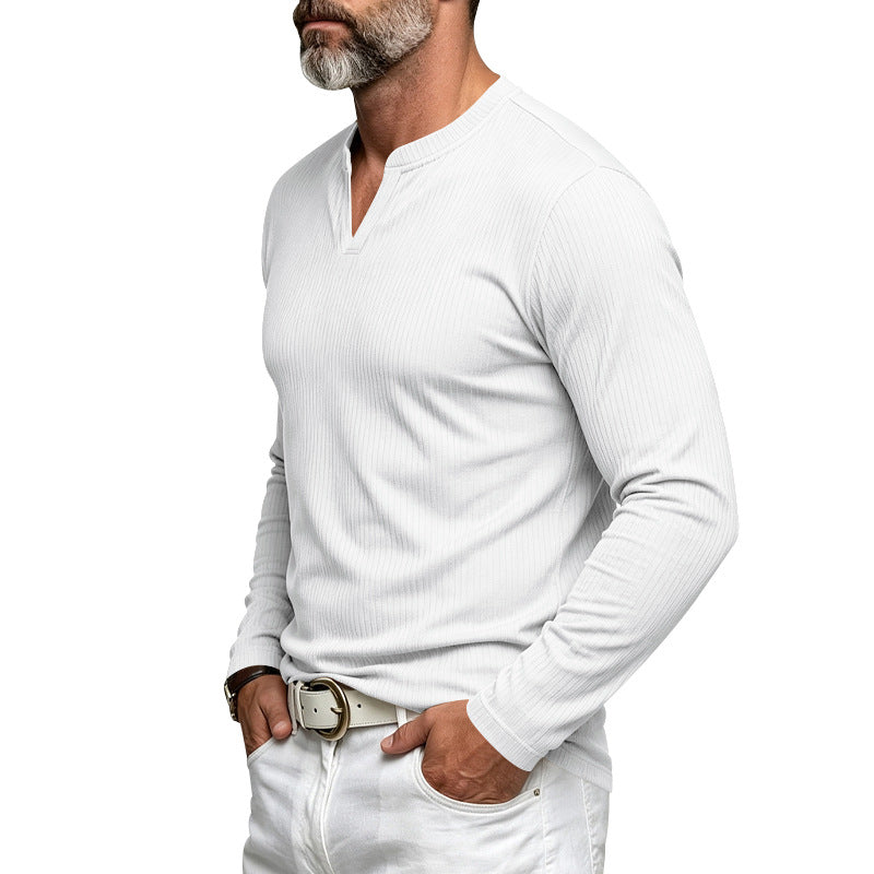 Chandail Casual FallWinter Textured Basting Shirt