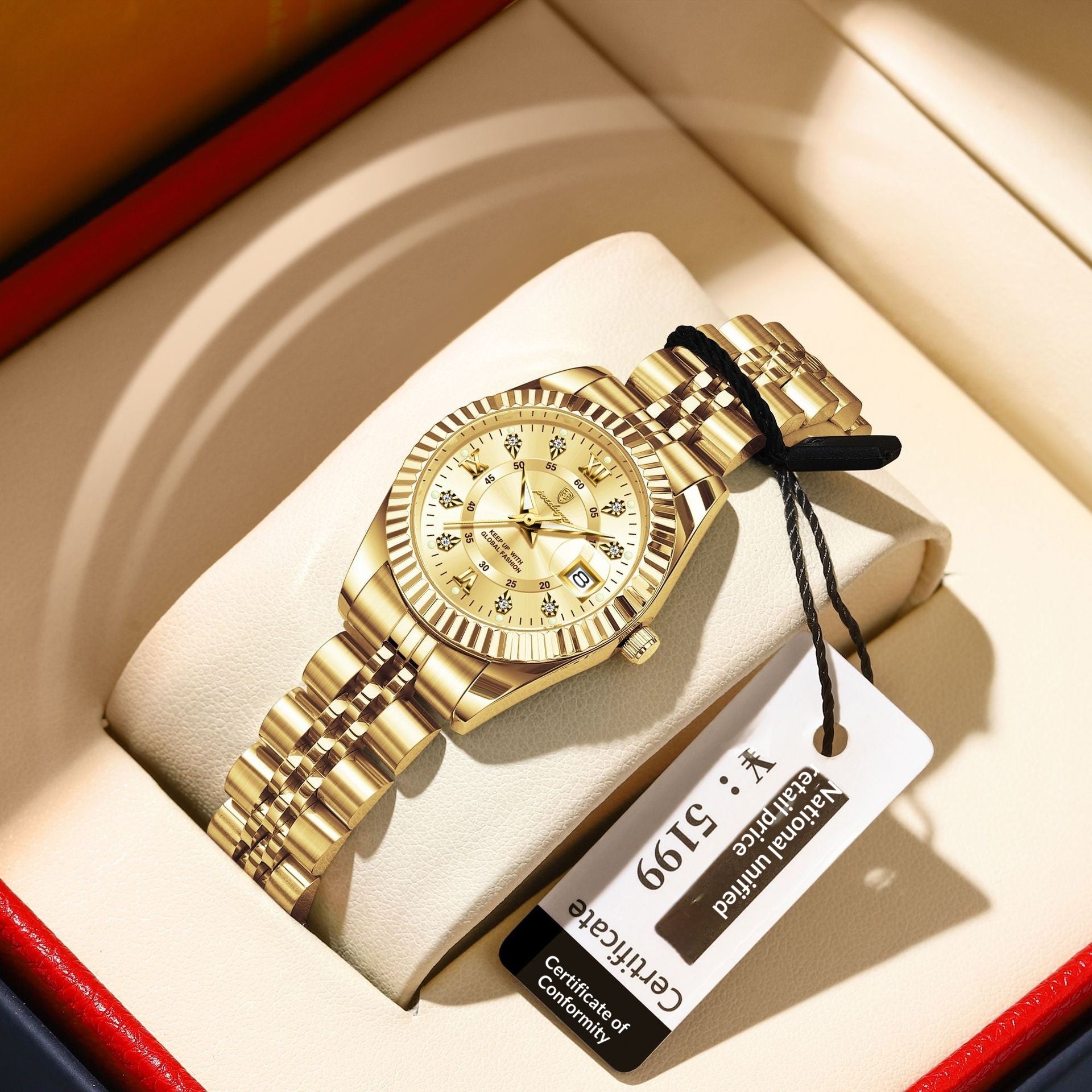 Élégante montre minimaliste et en alliage personnalisé pour les femmes