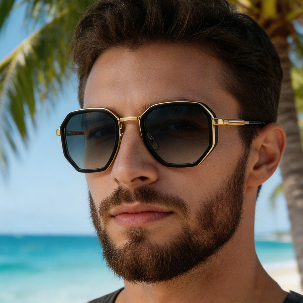 Lunettes de soleil européennes et américaines Fashion Square Frame