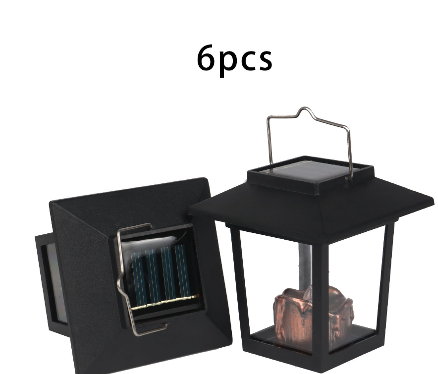 Décoration extérieure rétro Lampe de suspension électronique Jardin Courtyard LED Bougie portable Sola