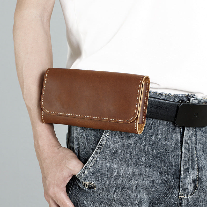 Sac en cuir véritable en cuir pour hommes Cowhide Durable