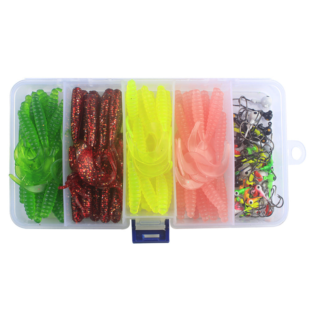 Ensemble d'équipement de pêche Luya Soft Bait Lead Hook Texas