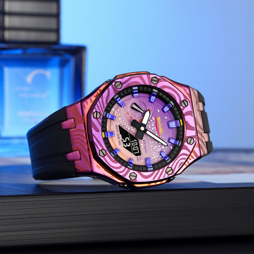 Montre numérique multifonctionnelle étanche pour hommes