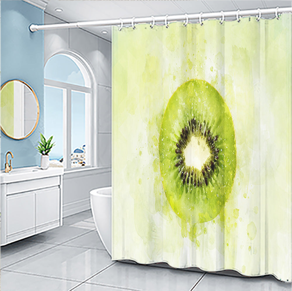 Ensemble de rideaux de douche pour fruits de la série Cartoon