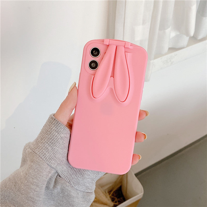 Cas de téléphone anti-goutte créative Bunny Ear Stand