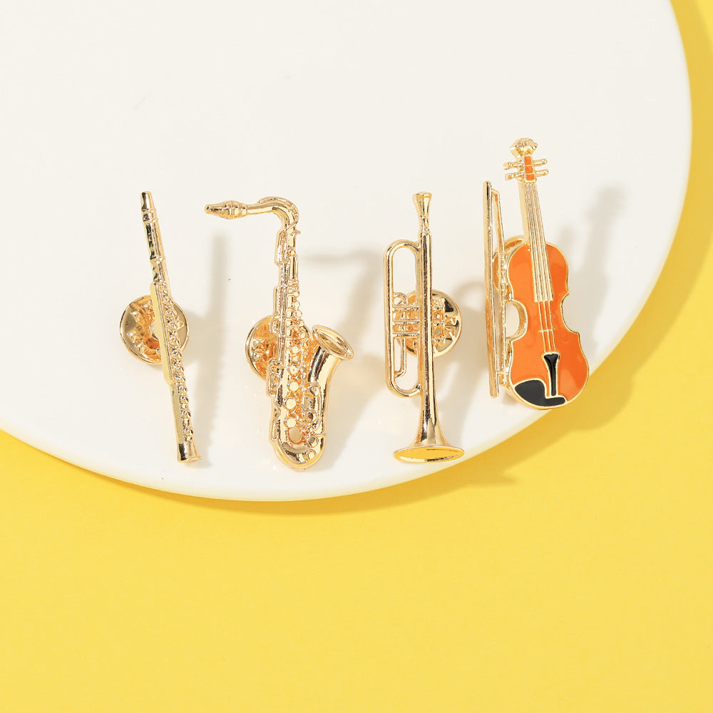 Broche à thème musical personnalisé en forme de note