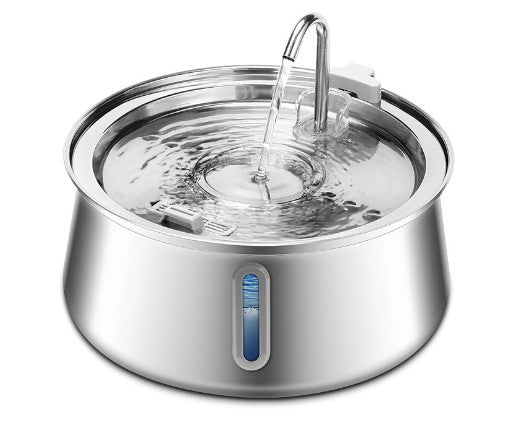 Tous les animaux en acier inoxydable Distributeur d'eau Type de piste ronde Grande capacité Chiens et chats Wat