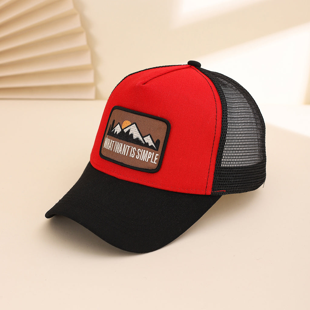 Patchwork homme Sunset Mountain Mesh Casquette de baseball