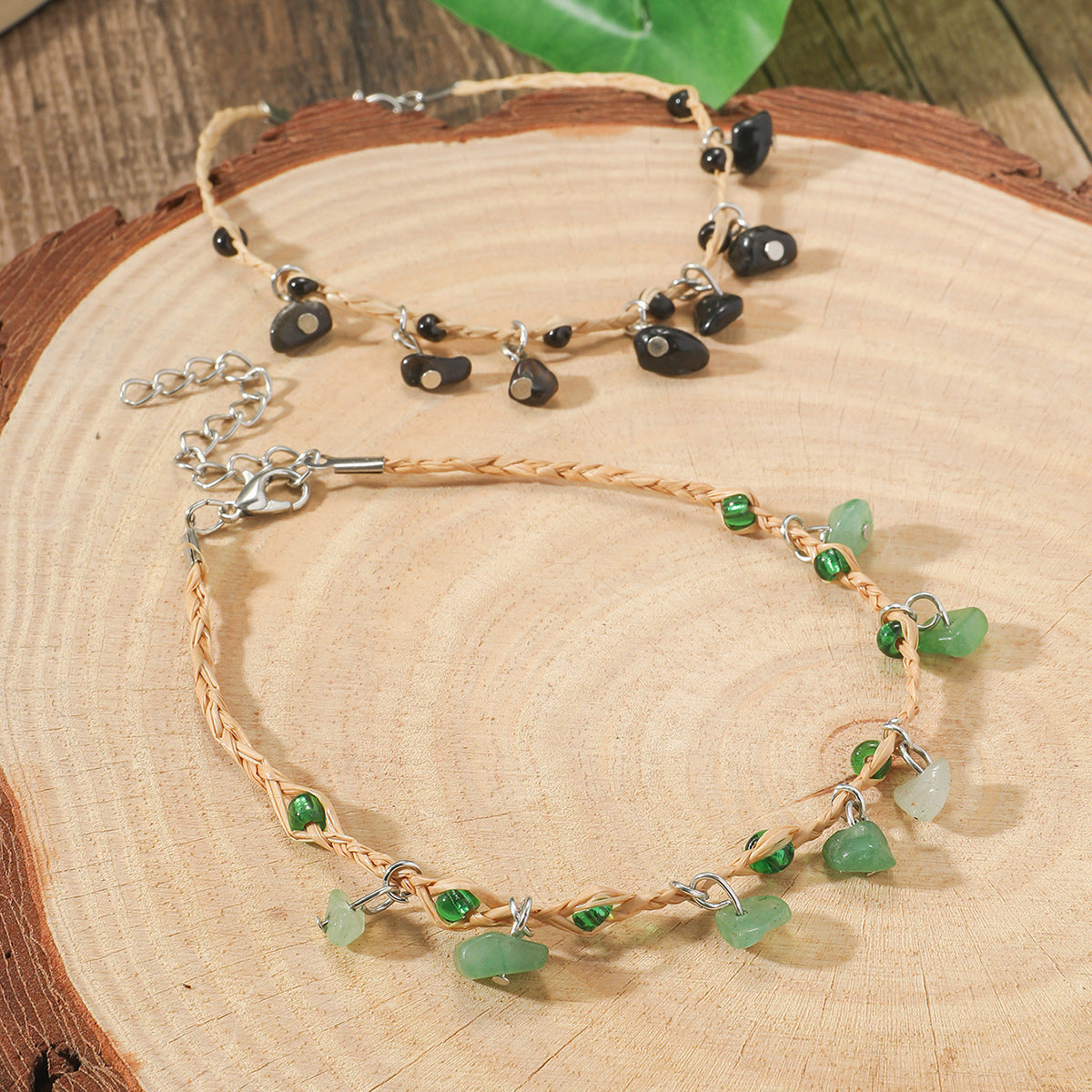 Bohème Multicolore Pebble Anklet pour les femmes
