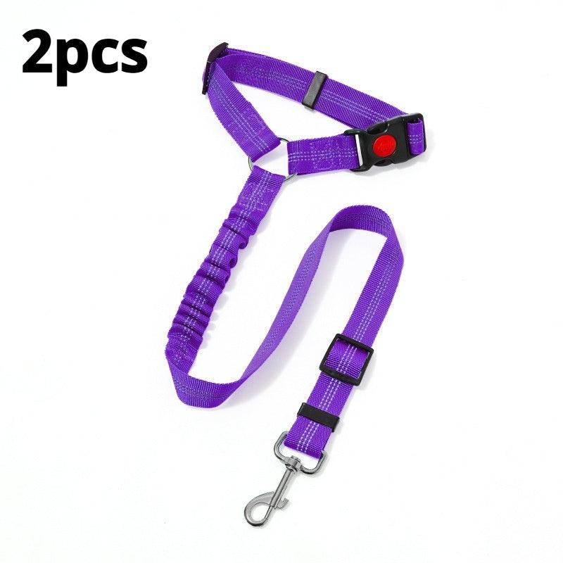 Ceinture de sécurité sur corde de traction montée sur véhicule pour animaux de compagnie