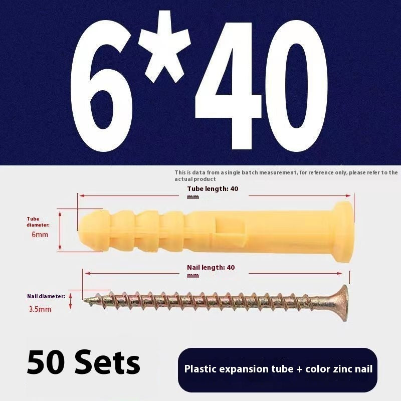 Little Yellow Croaker Tube d'expansion en plastique Bolts Nylon