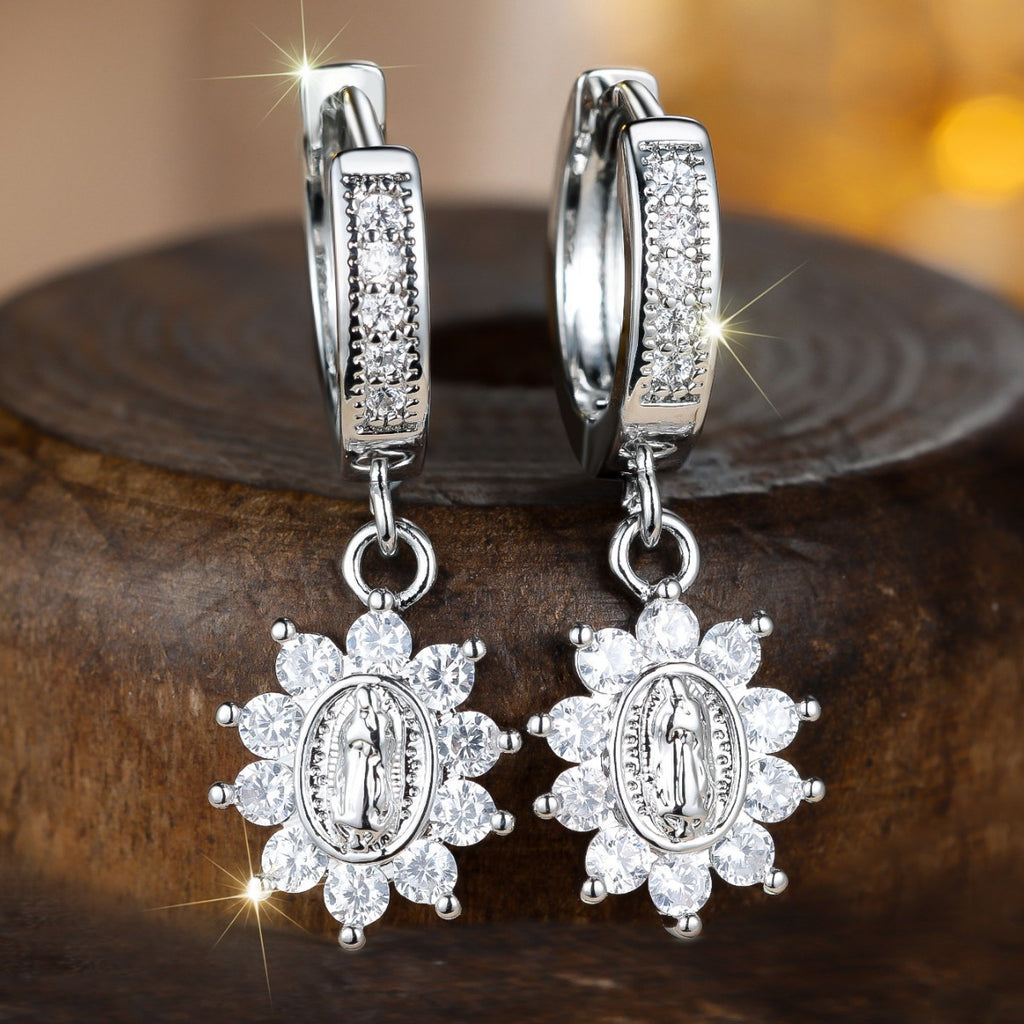Boucles d'oreilles Western Luxury Virgin Mary