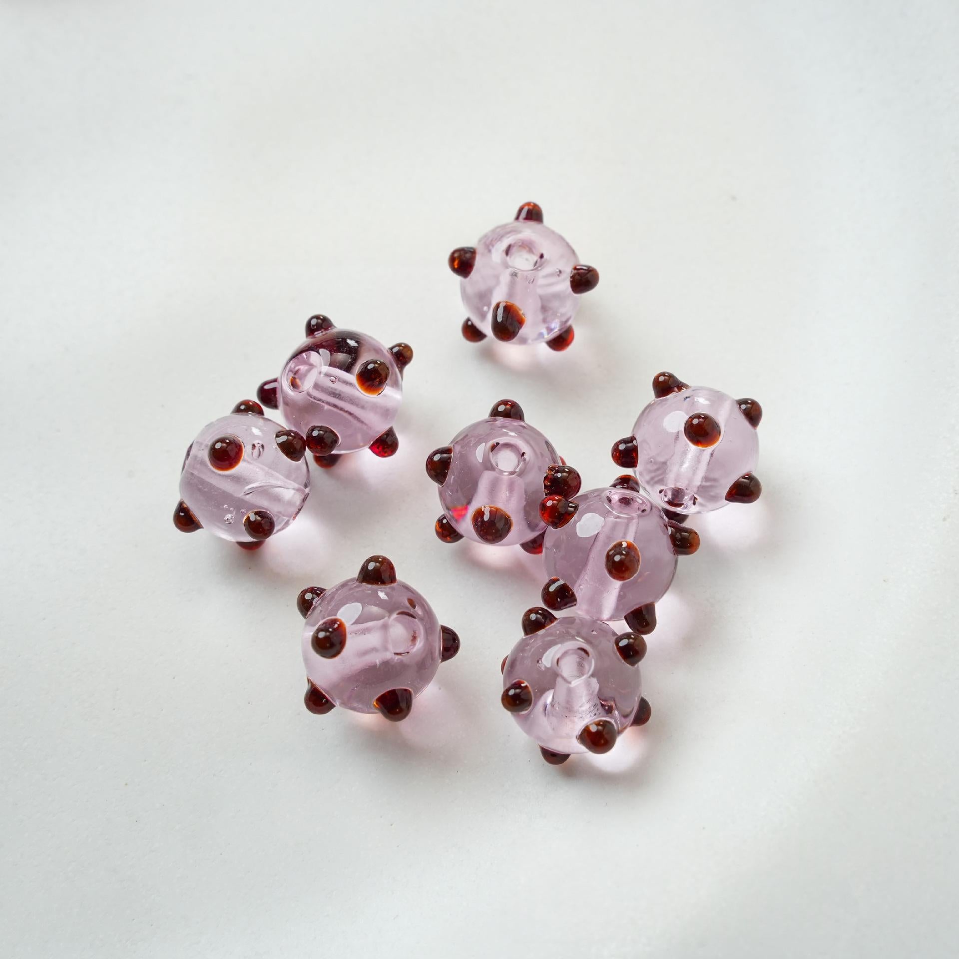 Perles en verre transparent à point de Polka pour les métiers de perles bricolage