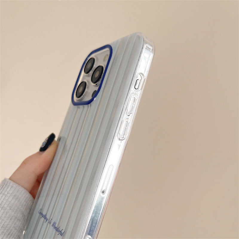Coque de téléphone à bande bleue simple et polyvalente