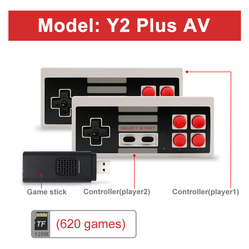 Console de jeu TV 620 intégrée sans fil poignée Bluetooth Mini