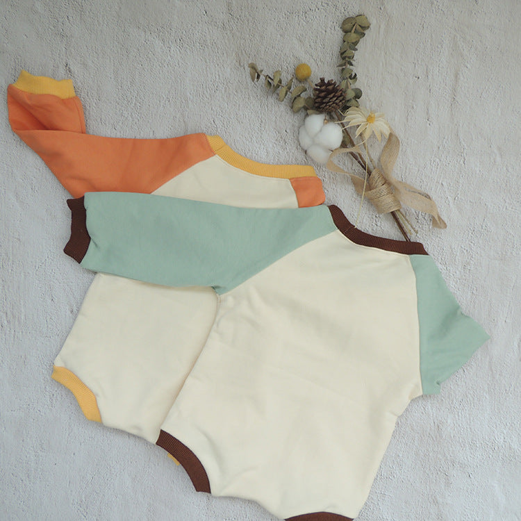 Couleur contrastée Raglan Petit sweater Triangle Escalade