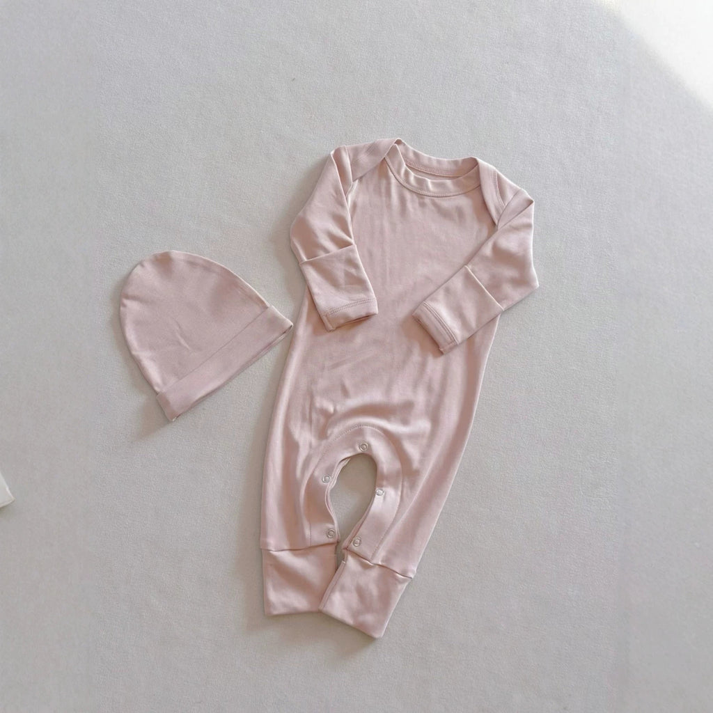 Hiver bébé couleur solide combinaison de saut manches longues nouveau-né sac veste de pet