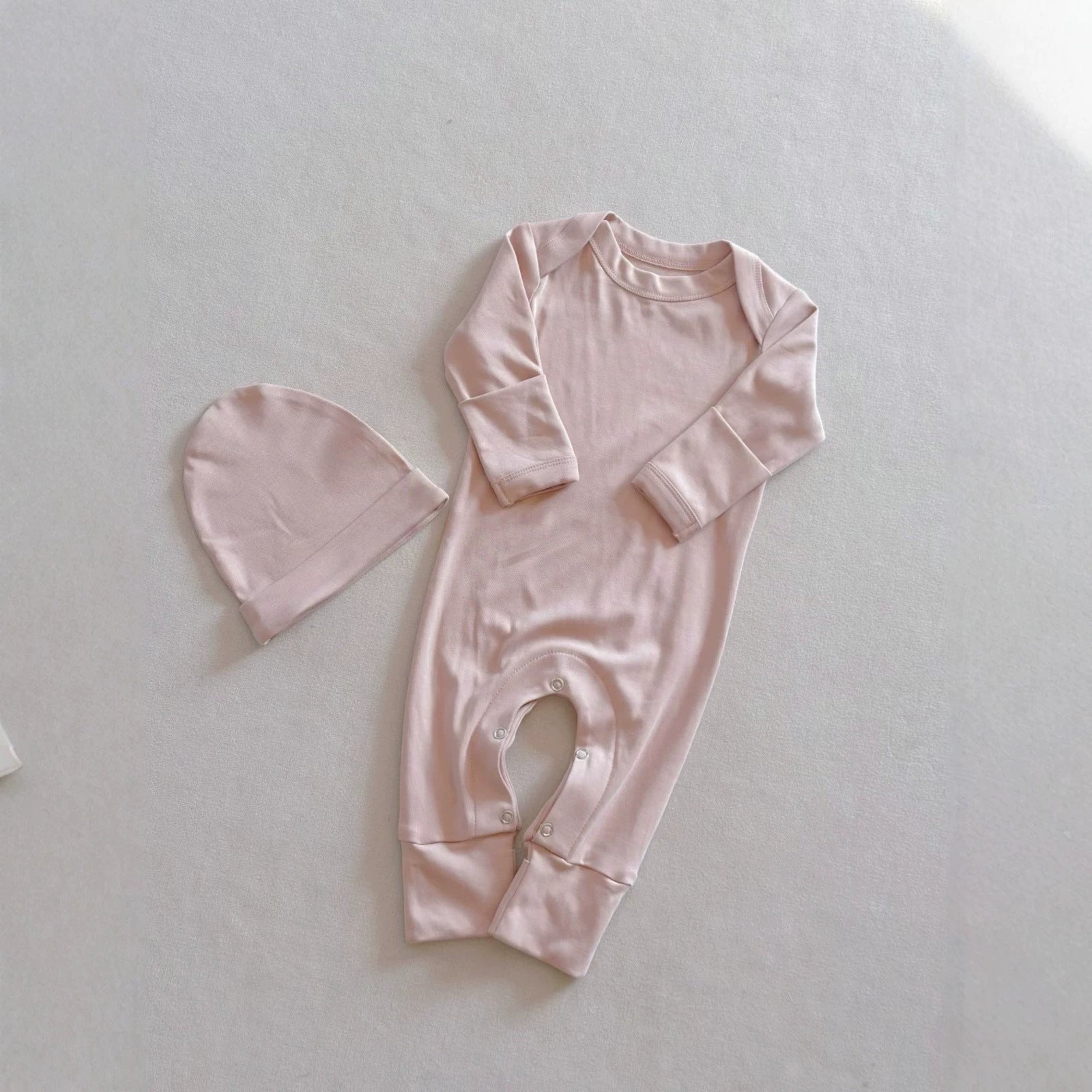 Hiver bébé couleur solide combinaison de saut manches longues nouveau-né sac veste de pet