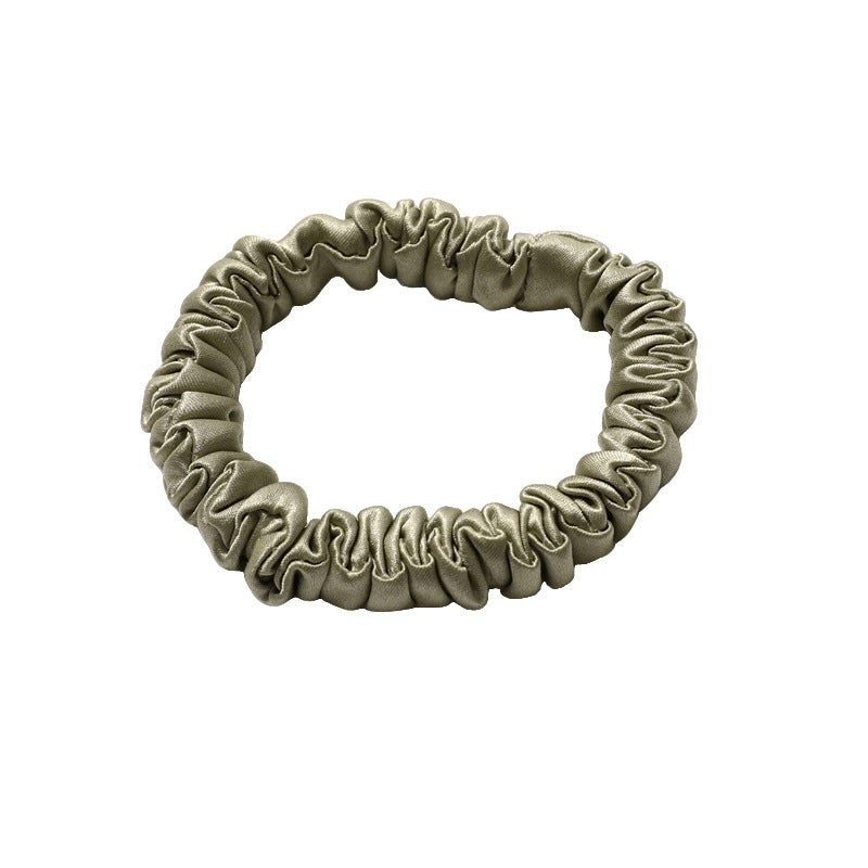 Attache de cheveux en soie 1cm Bande de cheveux en caoutchouc de petite taille