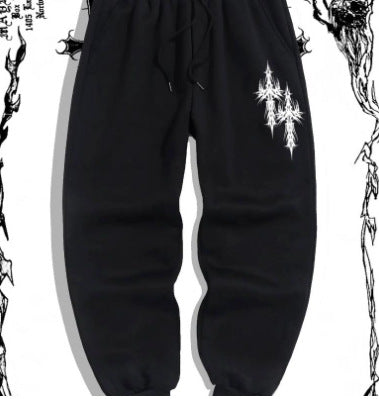 Pantalon de piste élastique d'impression casual homme