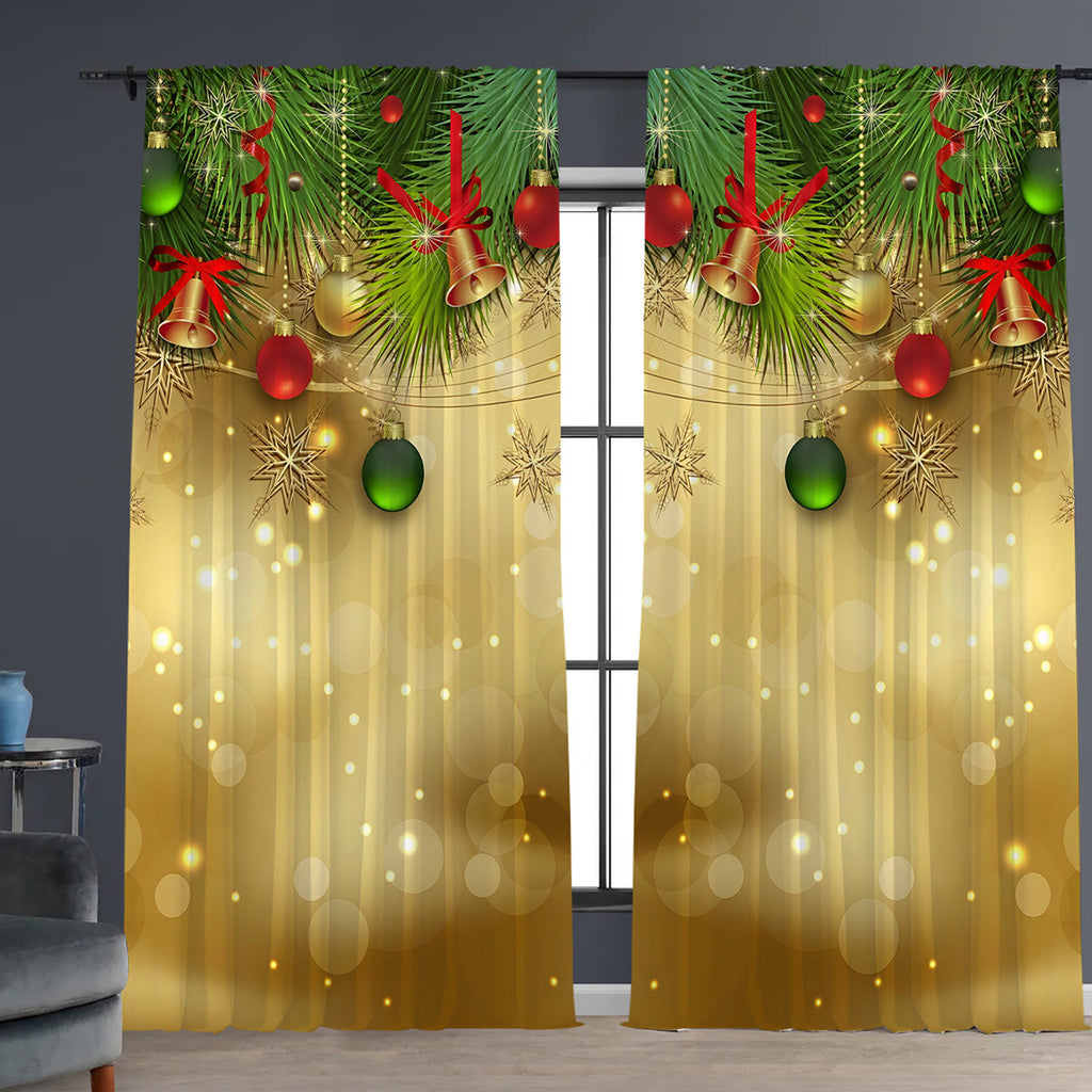 Rideaux de Noël imprimés numériques