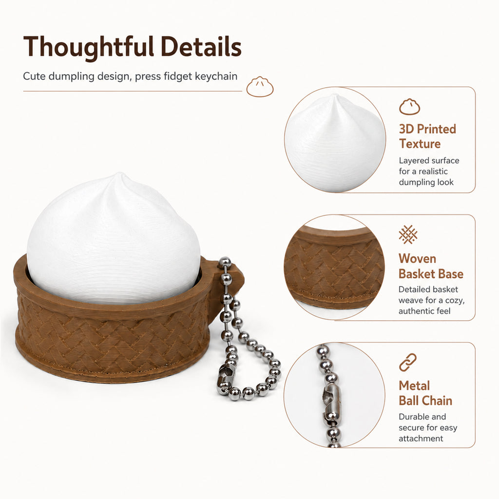 Porte-clés 3D imprimé Bun Fidget
