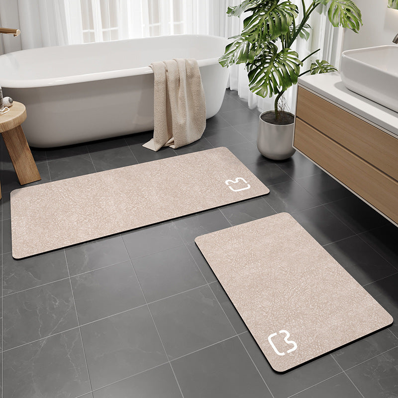 Tapis de sol de salle de bain antidérapant Diatomées Terre