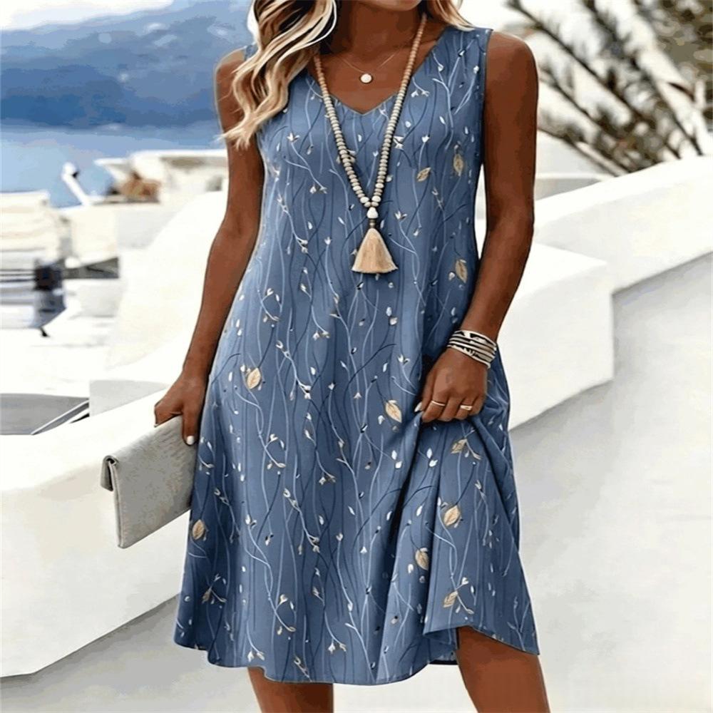 Robe sans manches en forme d'ourlet irrégulier
