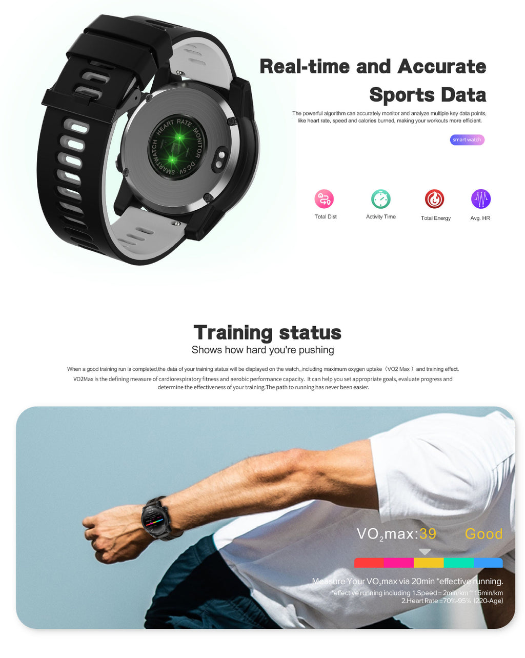 Montre GPS de sport de plein air 143 pouces